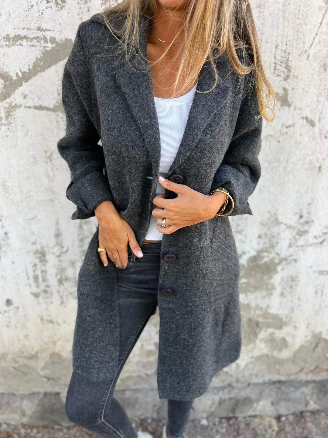 Cato | Mujer Blazer con Cuello de Solapa y Botones