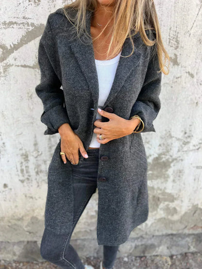 Cato | Mujer Blazer con Cuello de Solapa y Botones