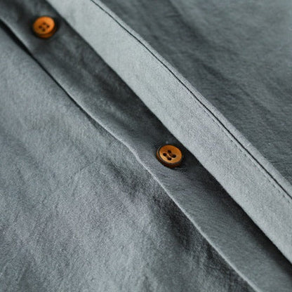 Cornelis | Hombre Camisa de Algodón y Lino de Corte Amplio