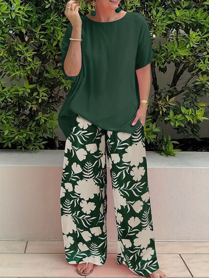 Jessy | Mujer Conjunto de Dos Piezas Coordinado con Blusa