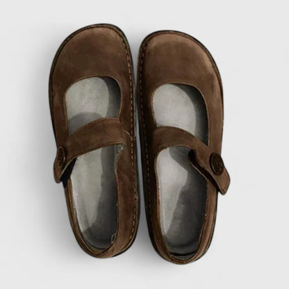 Mujer Zapatos de Puntera Redonda con Correa Ajustable