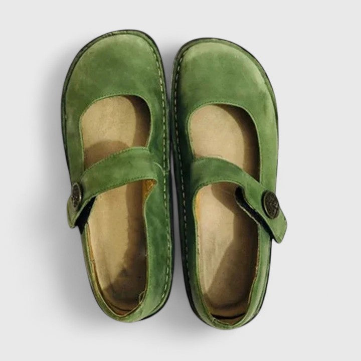 Mujer Zapatos de Puntera Redonda con Correa Ajustable