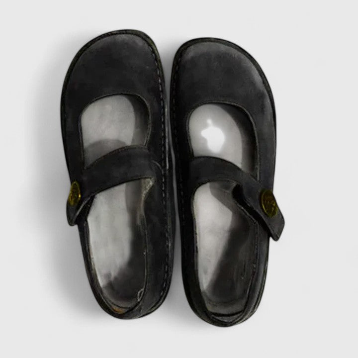 Mujer Zapatos de Puntera Redonda con Correa Ajustable