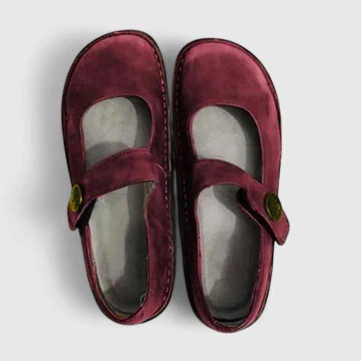 Mujer Zapatos de Puntera Redonda con Correa Ajustable