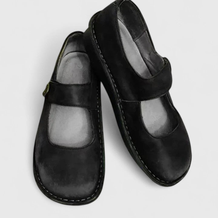 Mujer Zapatos de Puntera Redonda con Correa Ajustable