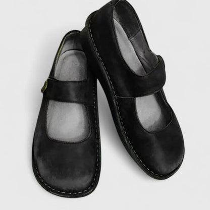 Mujer Zapatos de Puntera Redonda con Correa Ajustable