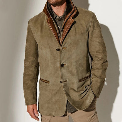 Dries | Hombre Chaqueta Entallada con Cuello Alto