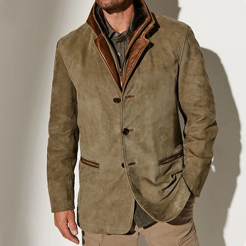 Dries | Hombre Chaqueta Entallada con Cuello Alto