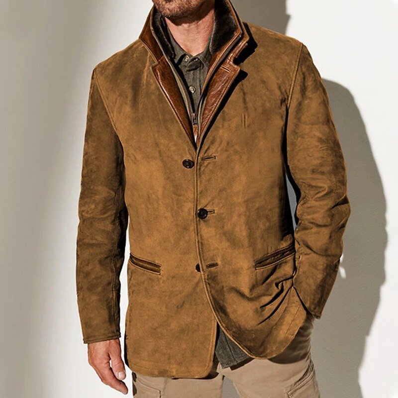 Dries | Hombre Chaqueta Entallada con Cuello Alto