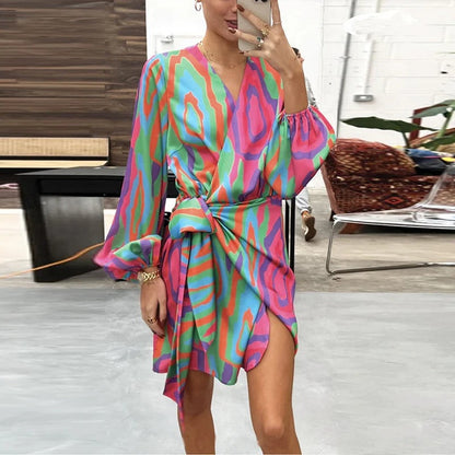 Maja | Mujer Vestido Estampado Favorecedor Atemporal