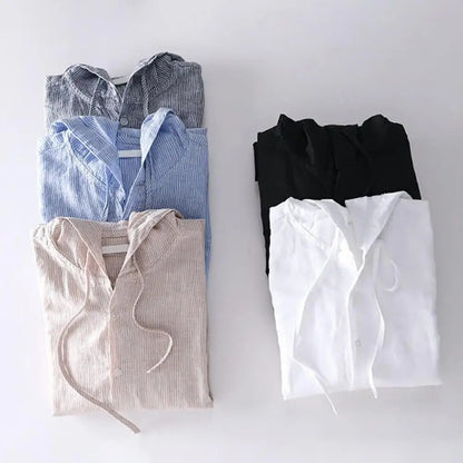 Rens | Mujer Sudadera a Rayas con Capucha y Botones