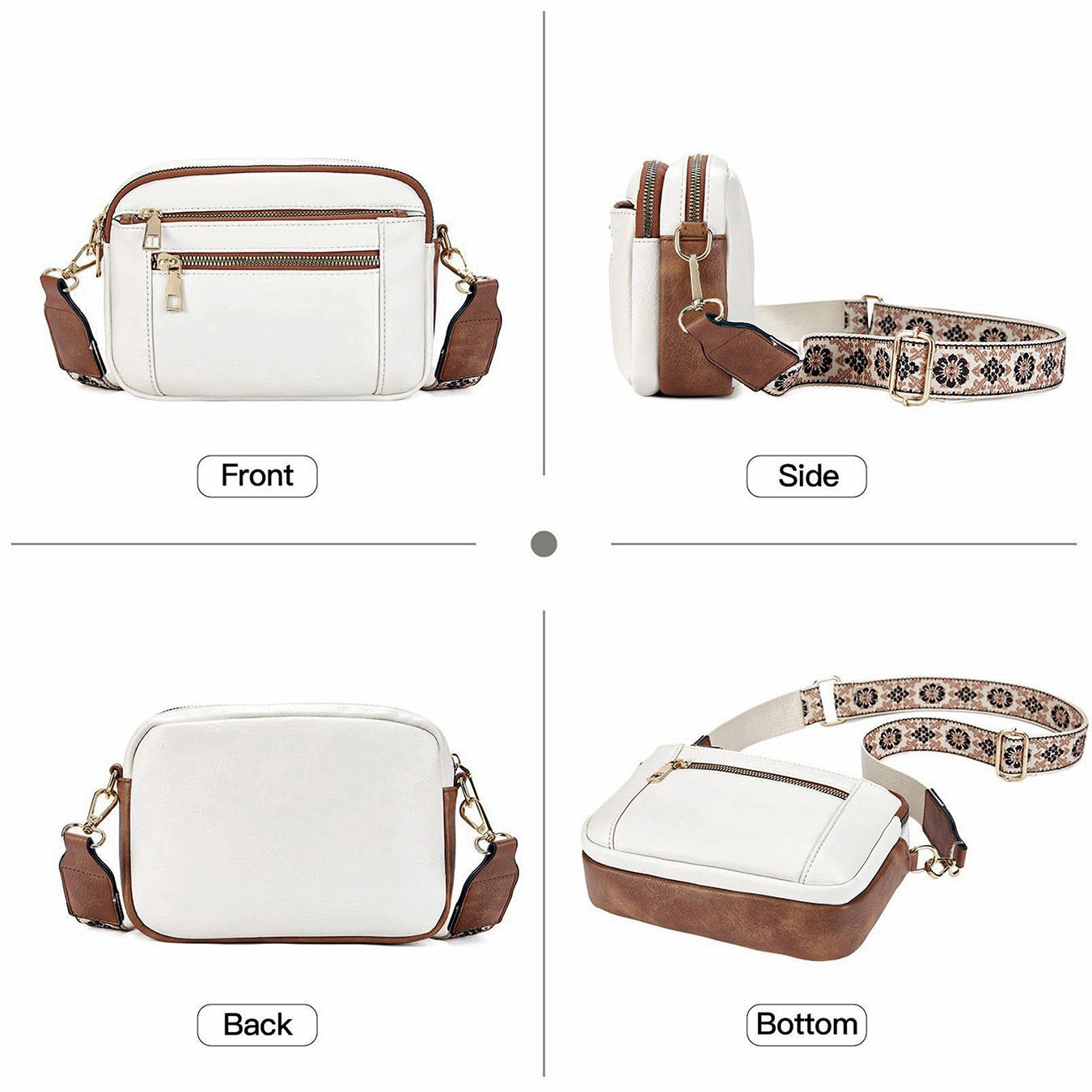 Tonya | Mujer Bolso Bandolera Compacto con Múltiples Compartimentos