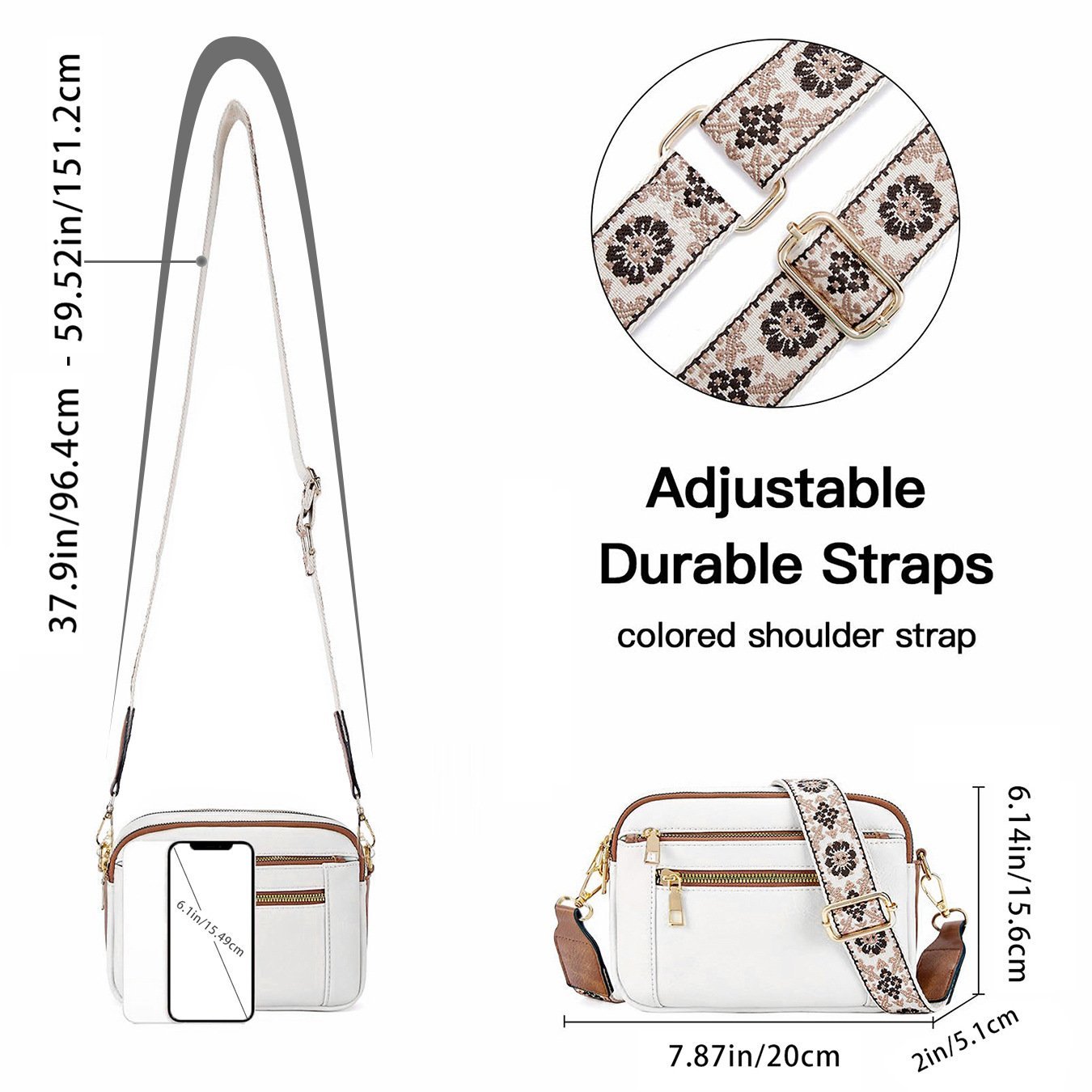 Tonya | Mujer Bolso Bandolera Compacto con Múltiples Compartimentos