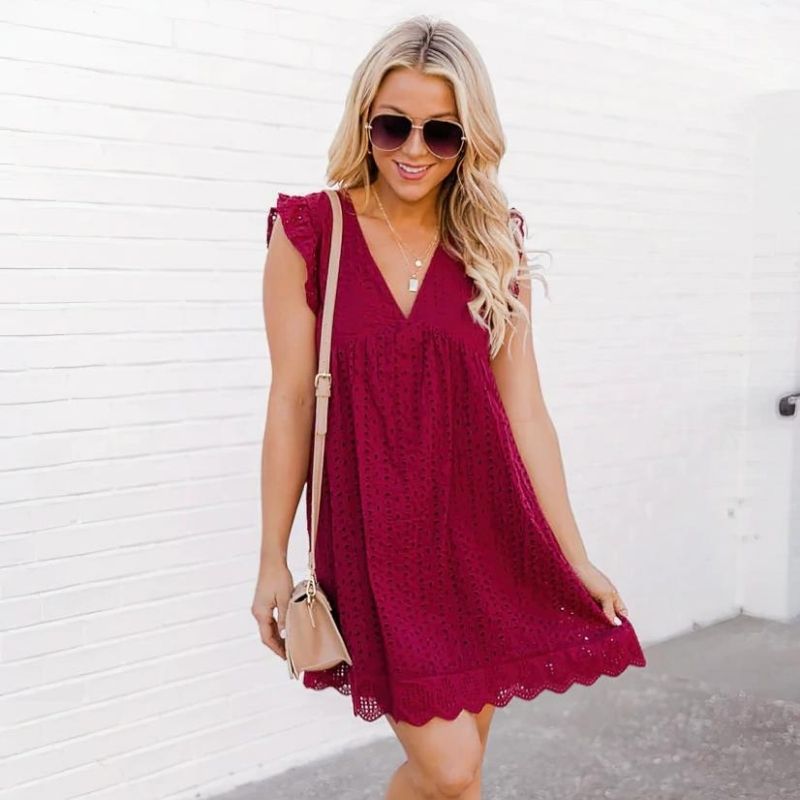 Talitha | Mujer Vestido de Verano de Algodón con Bolsillos