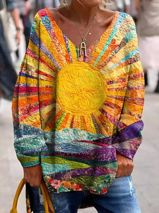 Thea | Mujer Blusa Colorida Vibrante Versátil