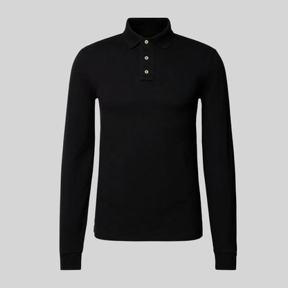 Friedrich | Hombre Polo de Manga Larga de Corte Ajustado