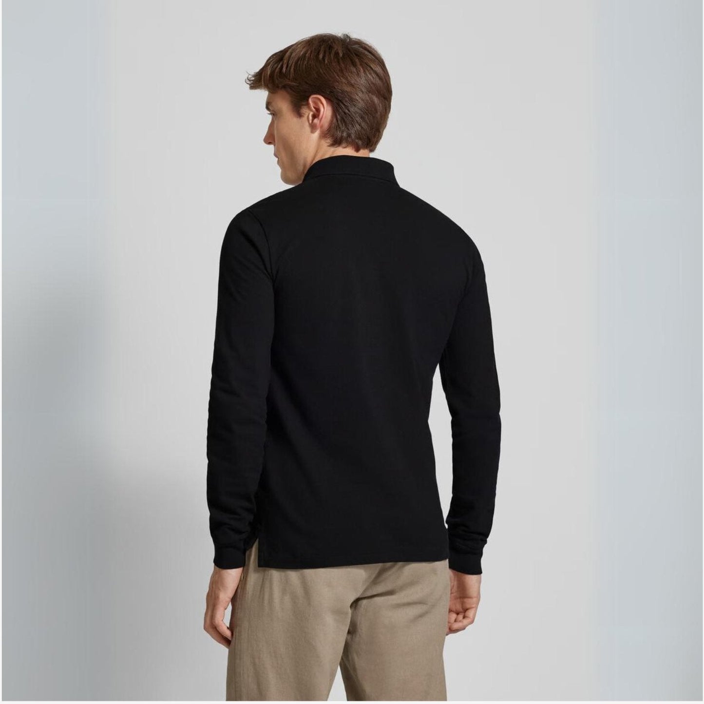 Friedrich | Hombre Polo de Manga Larga de Corte Ajustado