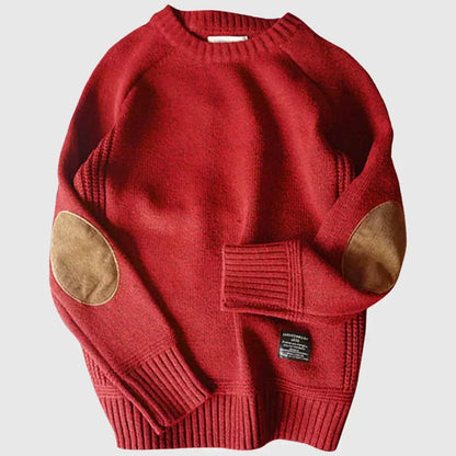 Cortina | Hombre Suéter de Lana de Estilo Alpino