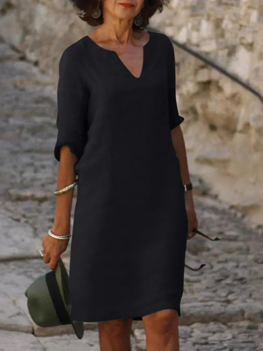 Wivine | Mujer Vestido con Escote en V y Silueta Favorecedora