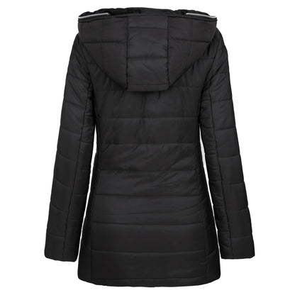 Valeria | Mujer Chaqueta de Invierno Entallada con Capucha y Forro