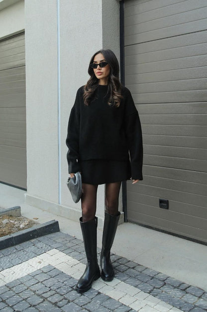 Sophie | Mujer Conjunto de Punto con Suéter y Falda