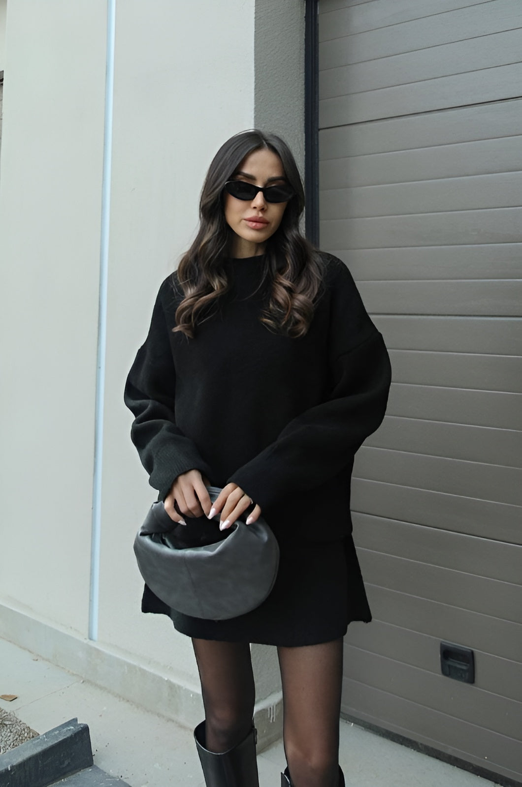 Sophie | Mujer Conjunto de Punto con Suéter y Falda