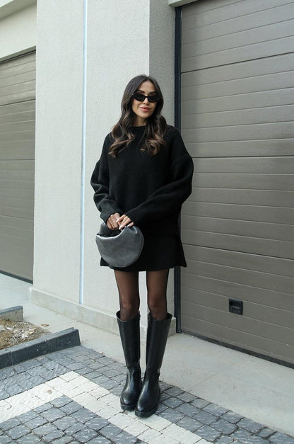 Sophie | Mujer Conjunto de Punto con Suéter y Falda