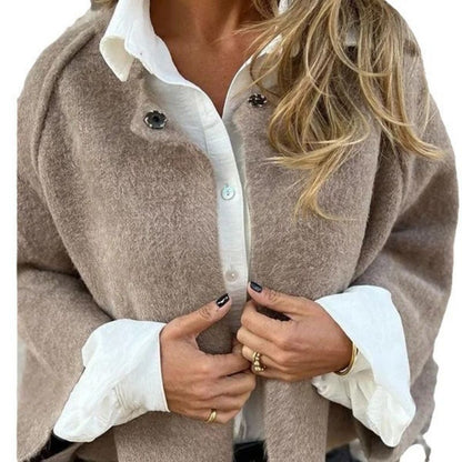 Thea | Mujer Chaqueta Oversize Elegante con Botones