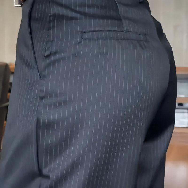 Melania | Mujer Pantalón de Vestir de Cintura Alta Corte Recto