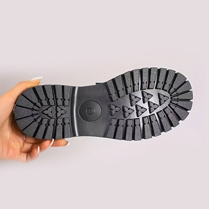 Frida | Mujer Mocasines de Ante con Suela Gruesa Antideslizante