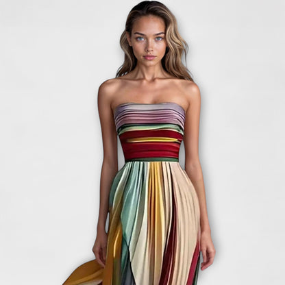 Josien | Mujer Vestido Sin Mangas Colorido de Verano