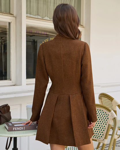 Mujer Vestido Camisero Parigino con Botones Favorecedor