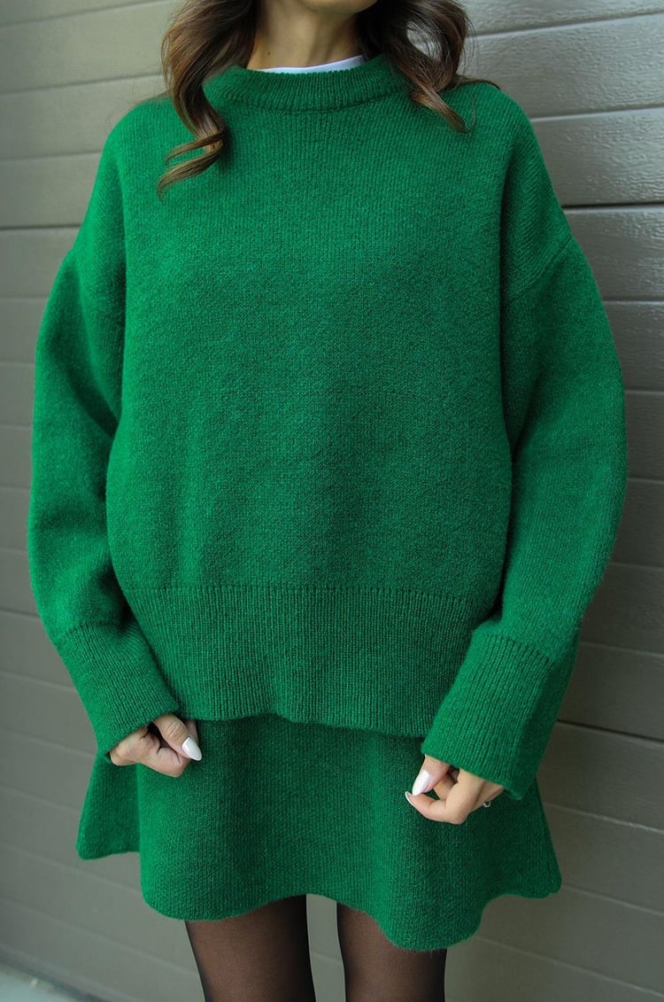 Sophie | Mujer Conjunto de Punto con Suéter y Falda