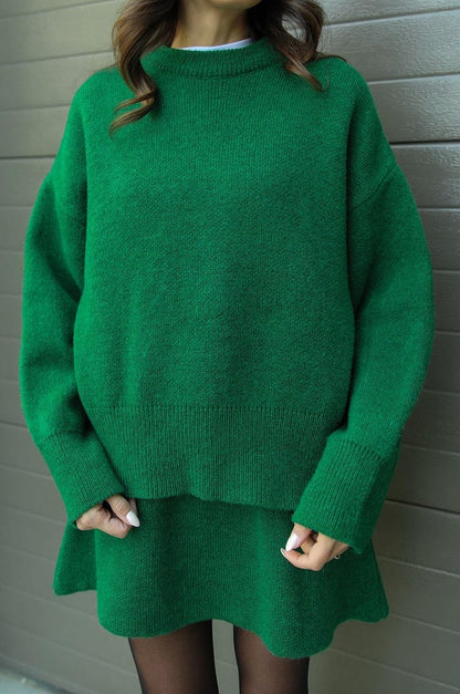 Sophie | Mujer Conjunto de Punto con Suéter y Falda
